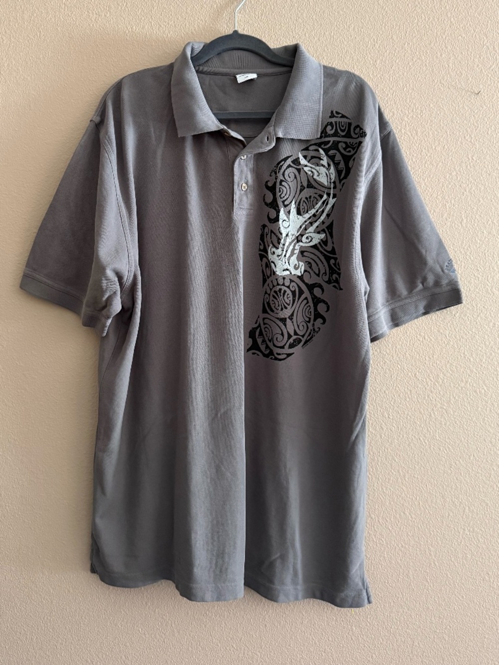 NEW! Crazy Shirt, Mens Short Sleeve Collared Shirt w/Hawaiian/Tribal Design, XXL